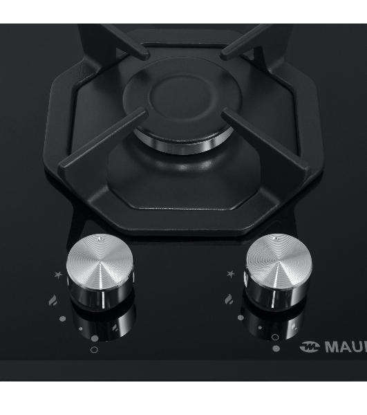 Газовая варочная панель Maunfeld EGHG.32.2CB/G, 2 конфорки, закаленное стекло, черный