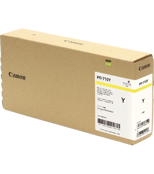 Картридж струйный Canon PFI-710 Y 2357C001 желтый (700 мл) для Canon TX-2000/TX-3000/TX-4000