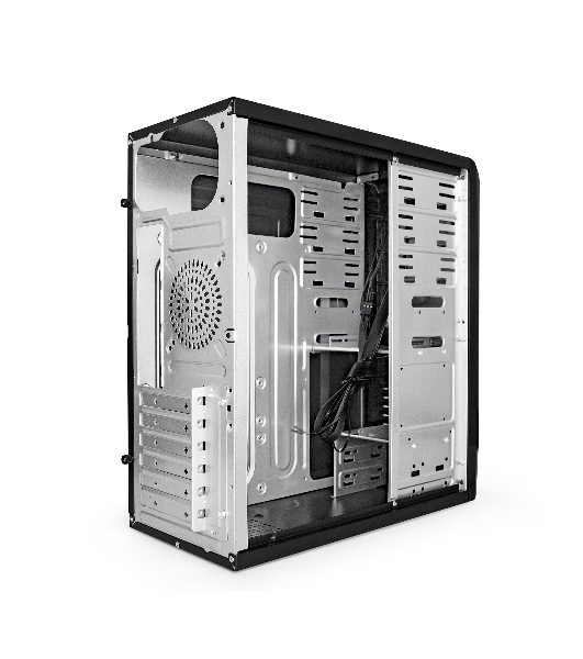Компьютерный корпус Miditower ExeGate CP-601 Black, ATX, (без БП), 2хUSB, Audio
