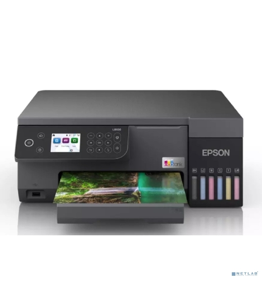 МФУ струйное Epson EcoTank L8100 (C11CK94***), A4, цветной, печ. до 8 стр/мин., 5760 x 1440 dpi (печ.), 1200x4800dpi (скан.), USB, Wi-Fi