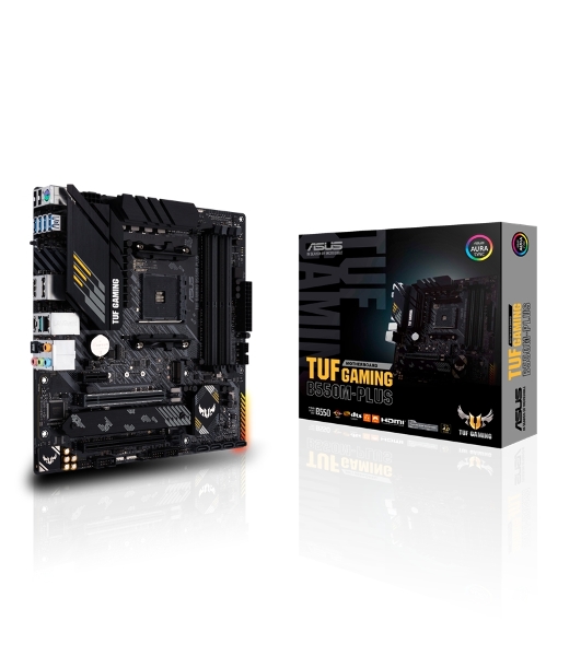 Материнская плата ASUS TUF GAMING B550M-PLUS, AM4, AMD B550, 4xDDR4, 4xSATA, 2xM.2, 1xPCIe 4.0 x16, 1xPCIe 3.0 x16, 1xPCIe x1, 1xHDMI, 1xDP, 1x 2.5Gb LAN, 4xUSB-A 3.2 Gen 1, 1xUSB-A 3.2 Gen 2, 2xUSB-A 2.0, 1xUSB-C 3.2 Gen 2, 5x3.5 мм, 7.1, mATX