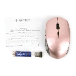 Мышь беспроводная Gembird MUSW-250-3 розовый, 1600 dpi, радиоканал, USB, кнопки - 4, фото6