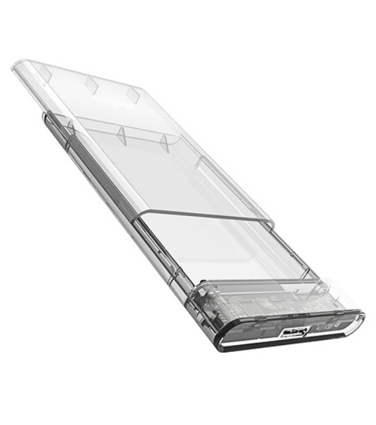 (OEM) Внешний корпус NETAC WH11 <NT07WH11-30СC> для HDD/SSD 2.5' SATA -> USB3.0 прозрачный, C to C cable