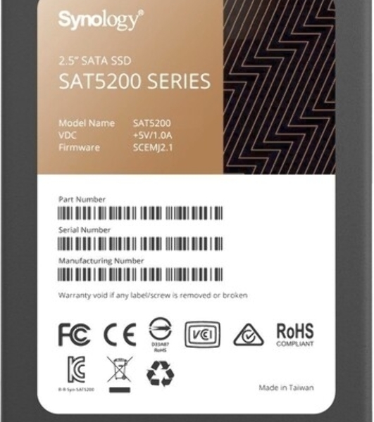 Накопитель SSD Synology SAT5221-3840G, 3.84Tb, SATA III, 2.5', R/W 500/500
