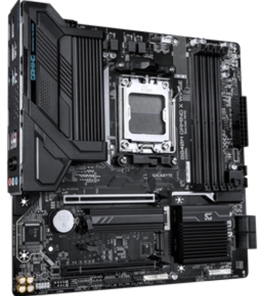 Материнская плата Gigabyte B840 GAMING X WIFI6E, AM5, AMD B840, 4xDDR5, 4xSATA, 3xM.2, 1xPCIe 4.0 x16, 3xPCIe 3.0 x16, 1xHDMI, 1xDP, 1x2.5Gb LAN, Wi-Fi 6E, Bluetooth 5.3, 1xUSB-C 10Gbps, 1xUSB-A 10Gbps, 2xUSB-A 5Gbps, 4xUSB-A 2.0, 3x3.5 мм, 7.1, ATX