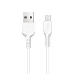 Кабель USB 2.0 HOCO X13, AM/microBM, белый, 1м, фото2