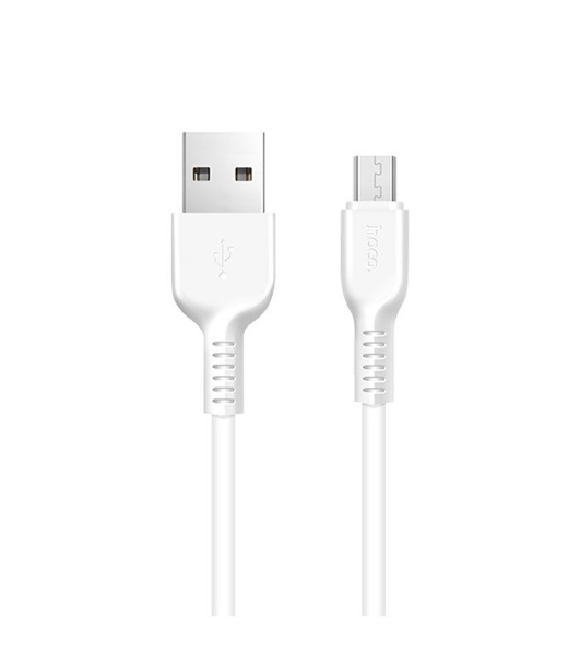 Кабель USB 2.0 HOCO X13, AM/microBM, белый, 1м