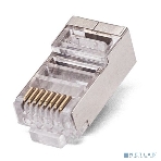 Коннектор RJ-45, Filum FL-NA-PLUG6-3 6A кат., 8p8c, экран, 50 мкм, универсальный, для одножильного и многожильного кабеля, уп/100 шт, фото 1