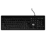 Клавиатура проводная БЕШТАУ КЛ104РУ (SG) (104 клавиши, USB, 1,8 м, цвет русской/латинской раскладки белый/белый, лазерная гравировка, черная/МИНПРОМТОРГ (МПТ)), фото2