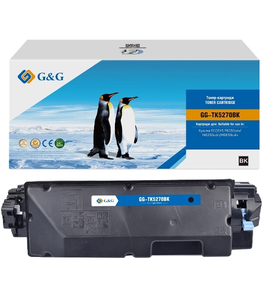 Картридж лазерный G&G GG-TK-5270BK (TK5270BK) черный (8000 стр.) для Kyocera ECOSYS P6230cdn/M6230cidn/M6630cidn
