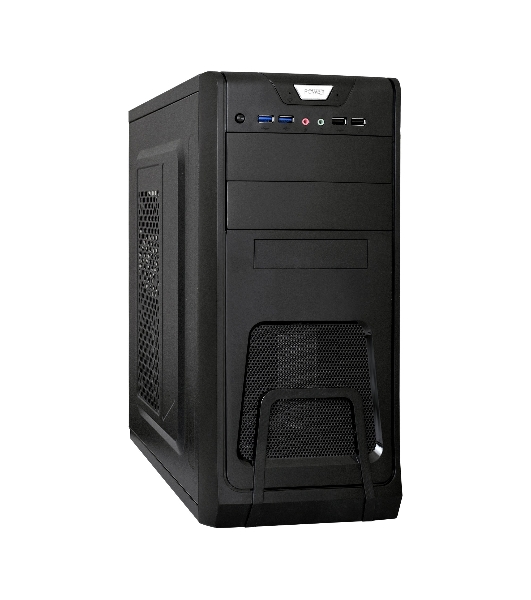 Компьютерный корпус Miditower ExeGate CP-603 Black, ATX, (без БП), 2хUSB+2хUSB 3.0, Audio