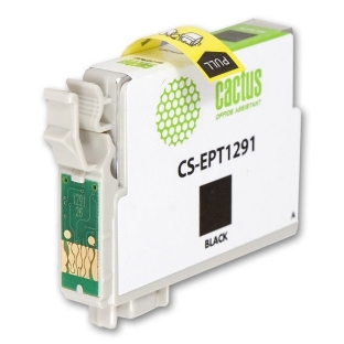 Картридж струйный Cactus CS-EPT1291 (T1291) черный (15 мл) для Epson Stylus Office B42/BX305/BX305F/BX320/BX525/BX625/SX420/SX425/SX525/SX620