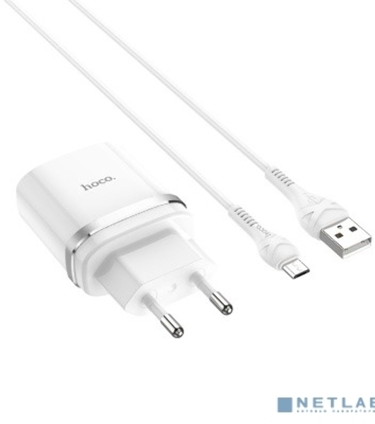 Сетевое зарядное устройство + Кабель Micro HOCO HC-16286 C12Q/1m/QC 3.0/1 USB/Выход: 5V_9V_12V, 18W, белый