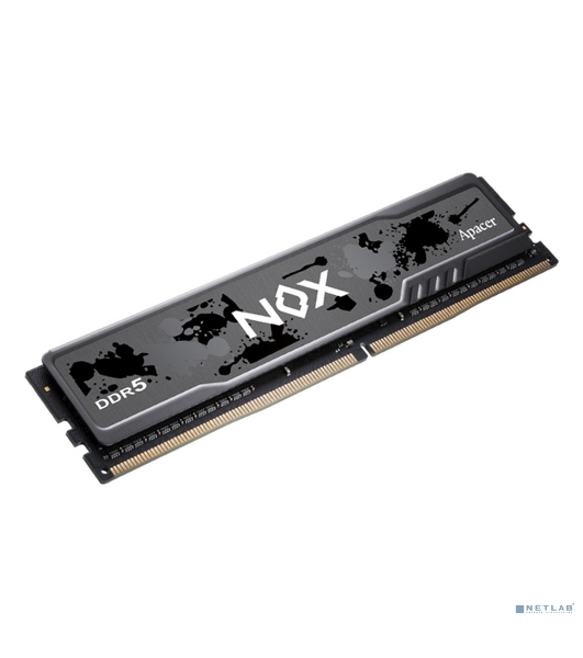 Оперативная память Apacer Nox, DDR5, 16GB (1x16 GB), 5600 MHz, CL40, DIMM, радиатор, серый, черный