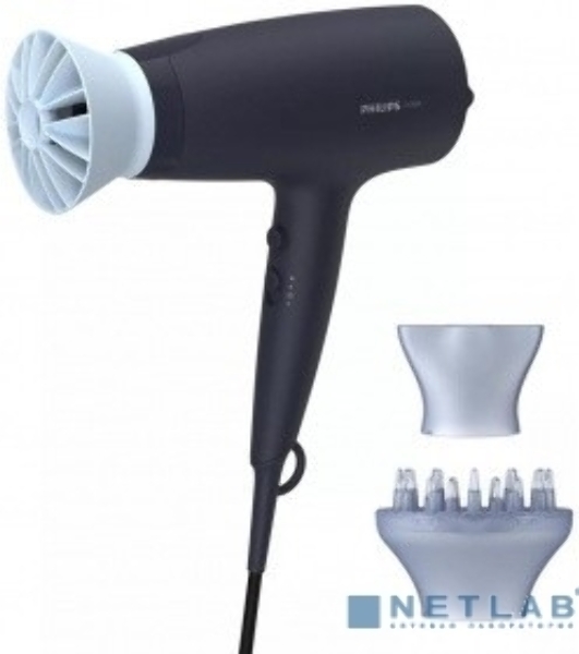 Фен Philips BHD360/20 черный/синий, 2100 Вт, ионизация