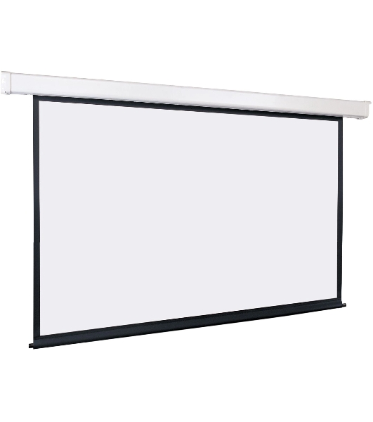 Экран с электроприводом Lumien Master Control 211x366 см (162'), рабочая область 201х358 см, Matte White FiberGlass, верхн. черная кайма 35 см, черная кайма по периметру 4 см 16:9