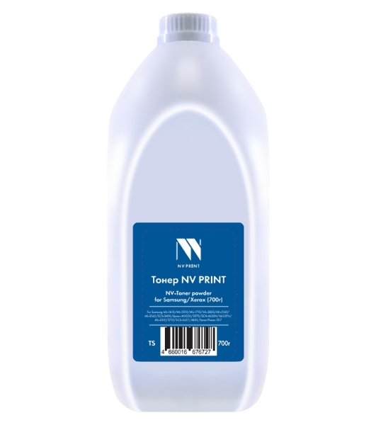Тонер NVPrint для Samsung/Xerox (700г) совместимый для ML-1610, 1615, 1620, 1625, 2010, 2015, 2020, 2510, 2570, 2571, SCX-4321, 4521, ML-1410, 1500, 1510, ML-1710, 1740, 1745, 1750, 1755, 1780, ML-2160, 2162, 2165, 2167, 2168, SCX-3400, 3405, 3407, SF-760P, ML-1660, 1665, 1667, 1670, ML-1860, 1865, 1867, SCX-3200, 3205, 3207, 3217, ML-1640, 1641, 1645, 2240, 2241, SCX-4300, Xpress M2020, M2021, M2022, M2070, M2071, SCX-4650, 4655, ML-3300, 3310, 3312, 3710, 3712, SCX-4833, 4835, 5637, 5639, 5737, 5739, ML-3750, ML-2850, SCX-4200, 4220/Xerox Phaser 3117, 3140, 3155, 3160, 3250, 3320, 3052, 3260, 3330; WorkCentre 3210, 3220, 3315, 3325, 3215, 3225, 3335, 3345