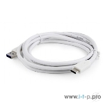 Кабель USB Cablexpert CCP-USB3-AMCM-6-W, USB3.0 AM/USB Type-C, 1.8м, белый, пакет, фото5