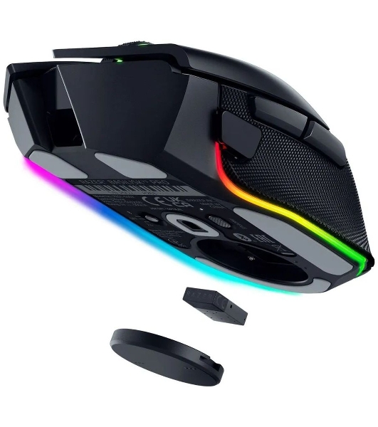 Мышь беспроводная/проводная Razer Basilisk V3 Pro 35K черный, 35000 dpi, радиоканал, Bluetooth, USB, кнопки - 11