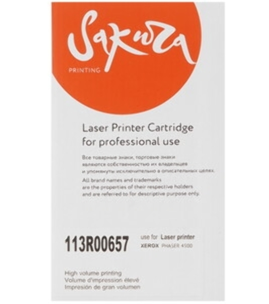 Картридж лазерный Sakura 113R00657 для Xerox P4500, черный, 18000 к.