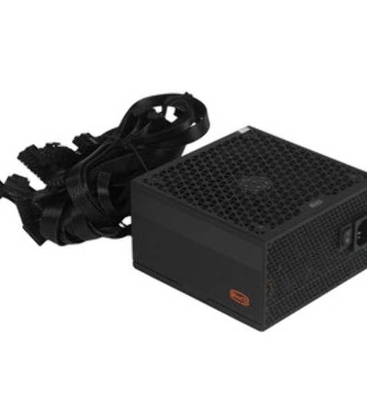 Блок питания PCCOOLER, 750W 80 PLUS  (ATX, ATX 2.4, Non-modular, 1x24(20+4)pin 550мм, 1xCPU*2 8(4+4)pin 610+150мм, 3xPCIe 8(6+2)pin 510мм, 2xSATA*3+MOLEX4pin*1 450+150+150+150мм, Active, 120x120мм, 140x150x86мм, APFC, OVP, SCP, OPP (140-160%, 2ms delay))