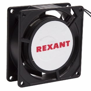 Вентилятор для корпуса Rexant RX 8025HS 220VAC черный, 80 мм, 2450 об/мин, 29 дБ, 2 pin