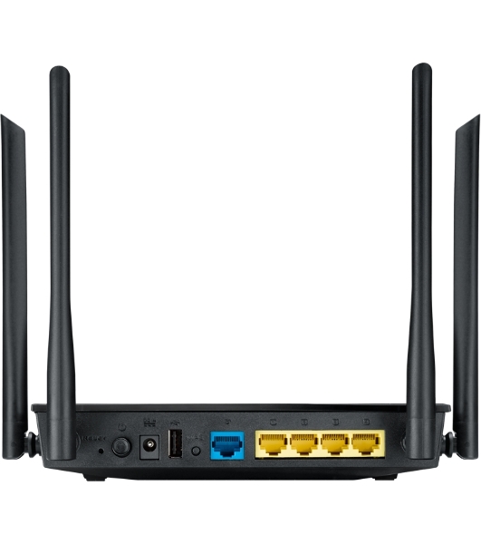 Маршрутизатор беспроводной Asus RT-AC1200 10/100BASE-TX черный (Dual Band)