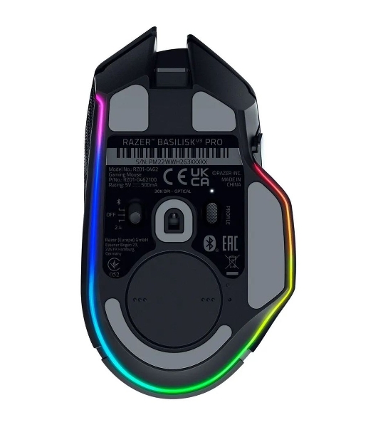 Мышь беспроводная/проводная Razer Basilisk V3 Pro 35K черный, 35000 dpi, радиоканал, Bluetooth, USB, кнопки - 11