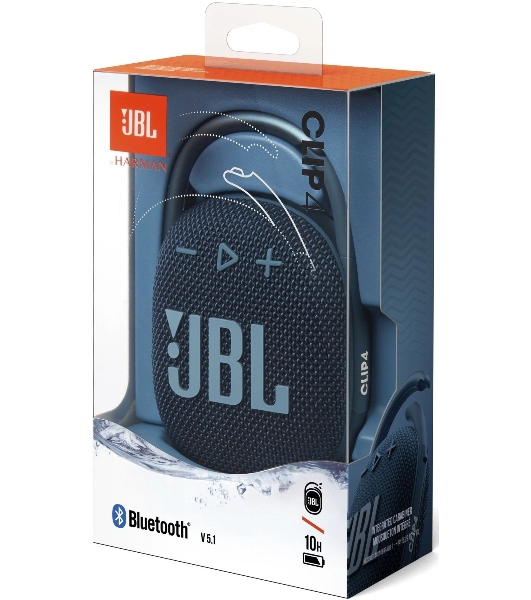 Портативная акустическая система JBL CLIP 4, синий