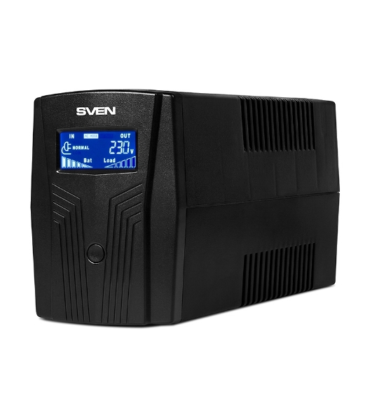 Источник бесперебойного питания SVEN Pro 650 650VA/390W LCD, USB, RJ-45 (2 EURO)