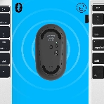 Мышь беспроводная Logitech Pebble M350 графитовый, 1000 dpi, радиоканал, Bluetooth, USB, кнопки - 3, фото10
