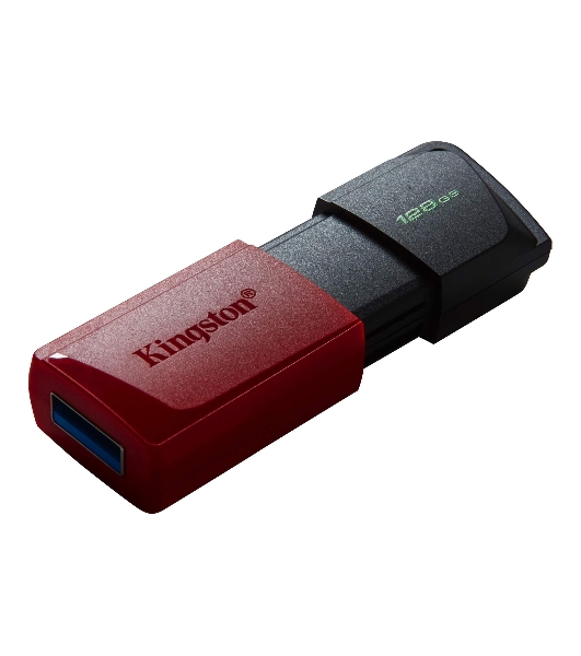 Флешка USB Kingston DataTraveler Exodia M (DTXM/128Gb), 128Gb, USB 3.2 Gen 1, R/W 150/60, черный/красный
