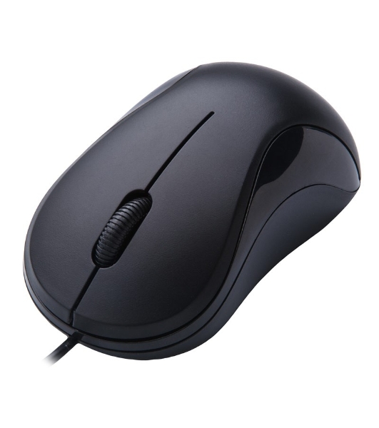 Мышь проводная Oklick 115S черный, 1200 dpi, USB, кнопки - 3