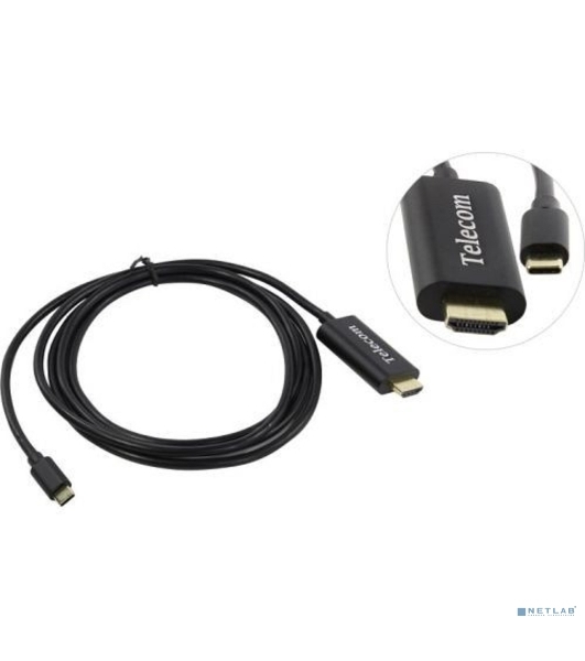 Кабель TelecomUSB3.1 Type-Cm --> HDMI A(m) 4K@30Hz, 1.8m TCC005-1.8M
