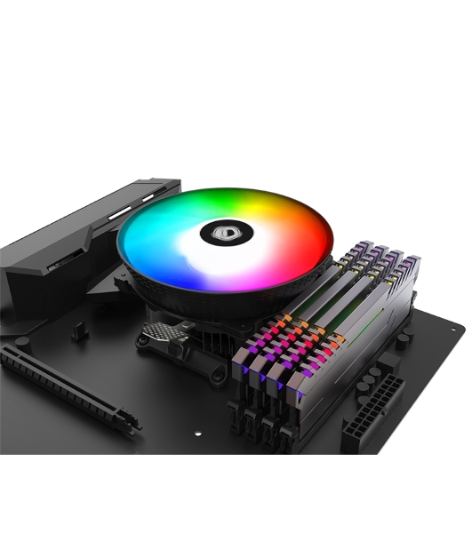Кулер ID-COOLING DK-03 RAINBOW черный/серебристый 120мм алюминий 1800rpm 26db 4-pin 100W 63мм