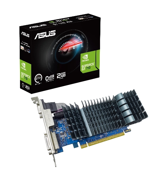 Видеокарта Asus PCI-E GT710-SL-2GD5-BRK-EVO NVIDIA GeForce GT 710 2Gb 64bit GDDR5 954/5012 DVIx1 HDMIx1 CRTx1 HDCP Ret low profile