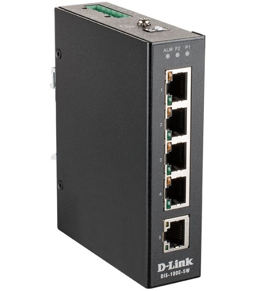 Коммутатор D-Link DIS-100E-5W/A1A, 5×100 Мбит/с, неуправляемый