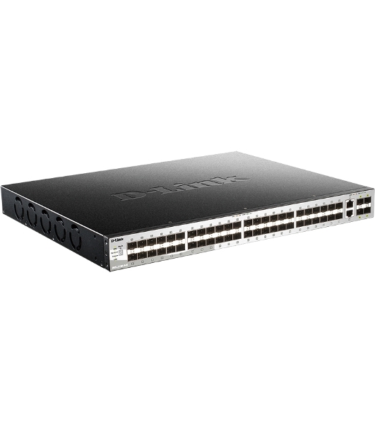 Коммутатор D-Link DGS-3130-54S/B1A, 48×1 Гбит/с SFP + 2×10 Гбит/с Base-T + 4×10 Гбит/с SFP+, управляемый