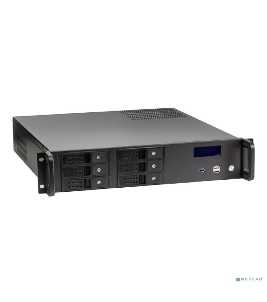 Серверный корпус ExeGate Pro 2U480-HS06 (RM 19', высота 2U, глубина 480, без БП, 6xHotSwap, USB)