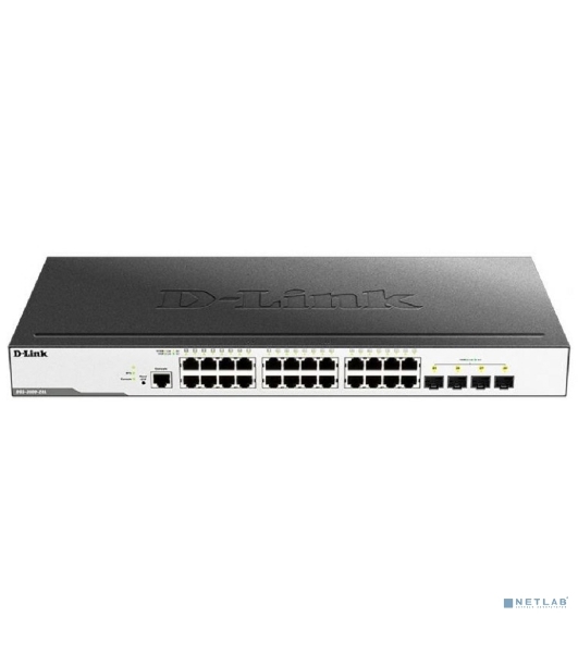 Коммутатор D-Link DGS-3000-28L/B1A, 24×1 Гбит/с + 4×1 Гбит/с SFP, управляемый