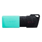 Флешка USB Kingston DataTraveler Exodia М (DTXM/256Gb), 256Gb, USB 3.2 Gen 1, R/W 150/60, черный/бирюзовый, фото12