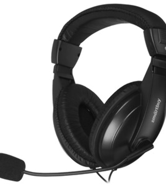 Проводные наушники Smartbuy Commando черный, полноразмерные, Jack 3.5 мм