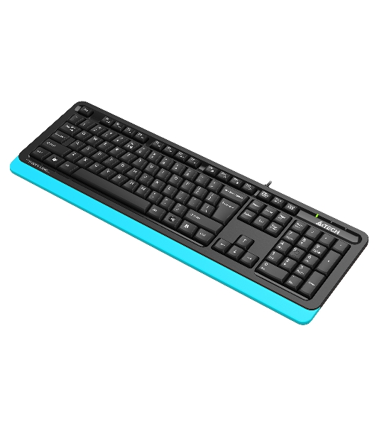 Клавиатура проводная A4Tech Fstyler FKS10, USB, черный/синий