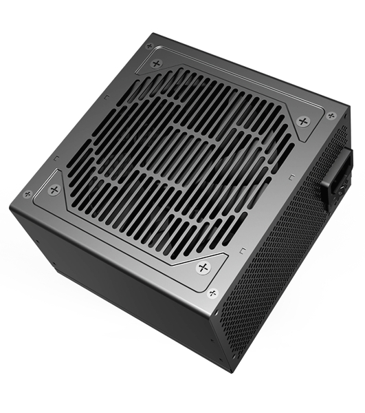 Блок питания PCCOOLER, 550W 80+ белый (ATX, ATX 2.4, Non-modular, 1x24(20+4)pin 550мм, 1xCPU*2 8(4+4)pin 610+150мм, 1xPCIe*2 8(6+2)pin 510+150мм, 2xSATA*3+MOLEX4pin*1 450+150+150+150мм, Active, 120x120мм, 140x150x86мм, APFC, OVP, SCP, OPP (140-160%, 2ms delay))