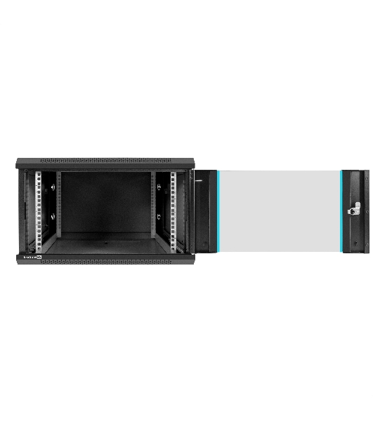 Шкаф телекоммуникационный 19' настенный 6U ExeGate EC-WM-6U.600.G.BLACK (19', 6U, 600x600x370 мм (ШхГхВ), передняя дверь закаленное стекло, съемные боковые панели, пыле- и влагозащита IP23, черный RAL 9004)