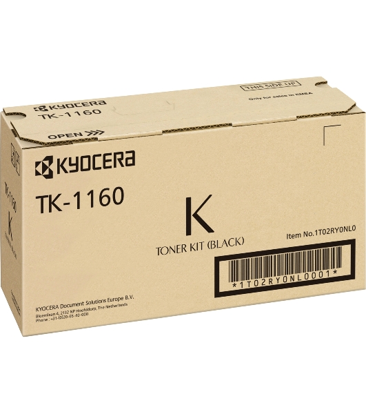 Картридж лазерный Kyocera TK-1160 (1T02RY0NL0) черный для P2040dn/P2040dw 7200 стр.