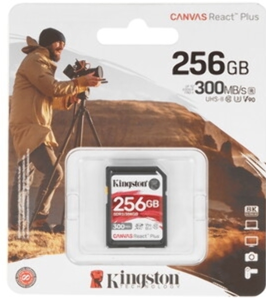 Флеш карта SDXC 256Gb Class10 Kingston SDR2/256Gb Canvas React Plus w/o adapter