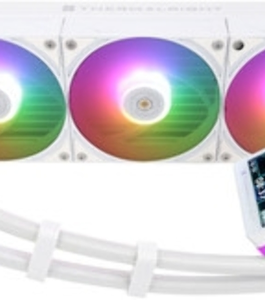 Водяное охлаждение для процессора Thermalright Grand Vision 360 (360mm, LED, White, ARGB/Fans: 3x120mm, 80.45CFM, 29.4dBA, 2150RPM/Pump height 72.5mm, 6400RPM, Rad thickness 27mm/S: 1700, 1200, 1851, 115X, 2011, 2066, AM5, AM4)