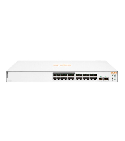 Коммутатор HPE Instant On 1830 24G 2SFP 12PoE+ 195W, 12×1 Гбит/с PoE+ + 2×1 Гбит/с SFP, настраиваемый