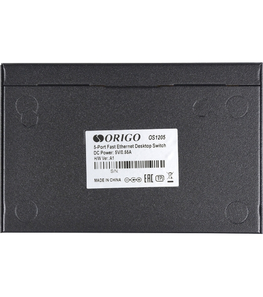 Коммутатор неуправляемый 5-портовый ORIGO OS1205/A1A 10/100 Мбит/с